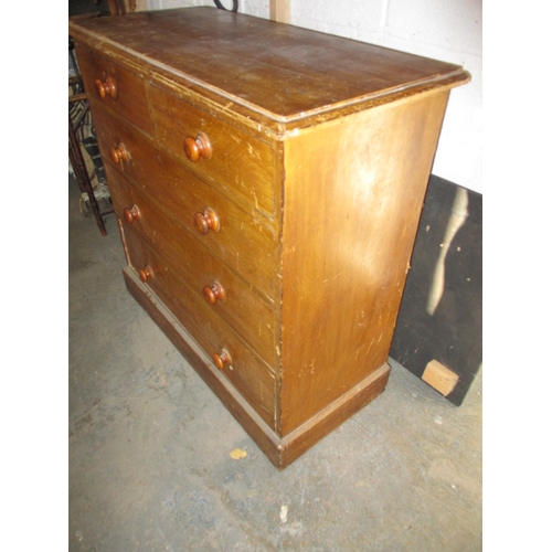 305 - An antique pine chest of 2 short over 3 long graduated drawers, approx. size w 98cm H 96cm D 45cm, h... 