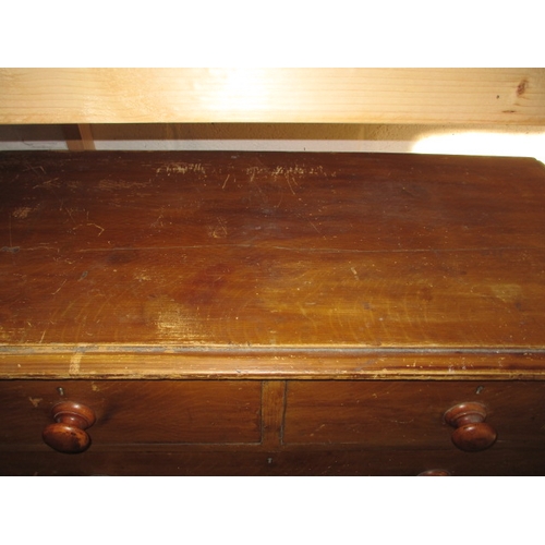 305 - An antique pine chest of 2 short over 3 long graduated drawers, approx. size w 98cm H 96cm D 45cm, h... 