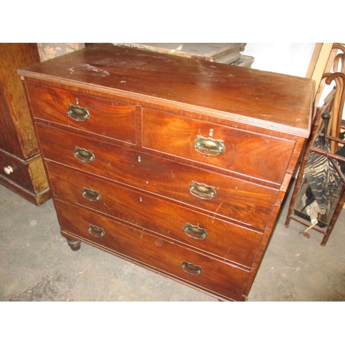 306 - An antique mahogany chest of 2 short over 3 long graduated drawers, approx. size w 103cm h 104cm d 5... 