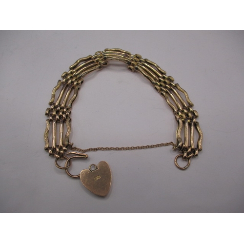 94 - A 9ct yellow gold gate bracelet, approx. weight 17g in good pre-owned condition with working clasp