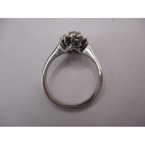 16 - A 750 White gold art deco style ring, approx. ring size ‘N+’, approx. weight 3.9g, in good pre-owned... 