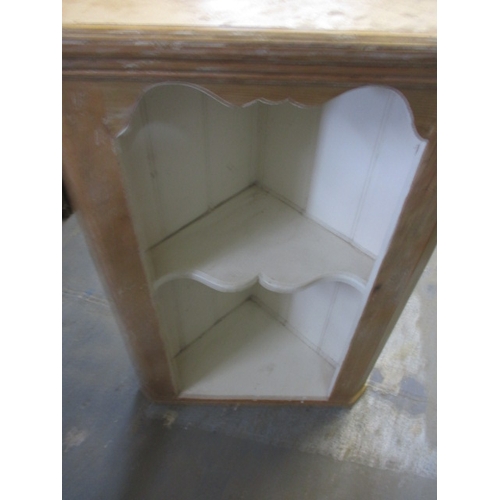 314 - A 19th pine wall mounted corner unit, approx. height 95cm, in good used condition