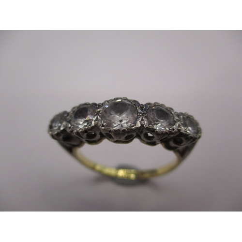 62 - 3 Vintage gold dress rings, two marked 9ct the other 18ct & plat, various sizes and stones, approx. ... 