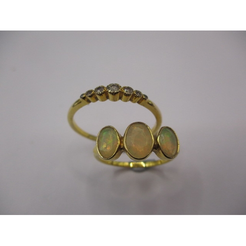 63 - Two Indian yellow gold rings, approx. sizes ‘M & U+’, both unmarked, approx. gross weight 4g, both i... 