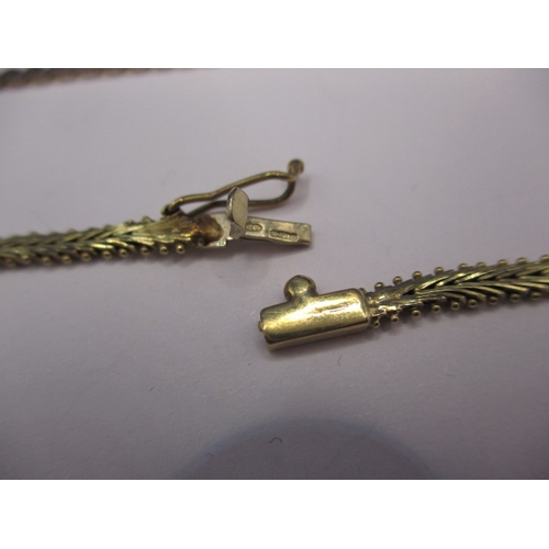 101 - Two 9ct gold necklaces and a 9ct gold cross pendant, approx. linear length of each 40cm, approx. cro... 