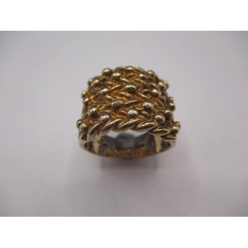 65 - A vintage 9ct gold keeper ring, approx. ring size ‘U+’, approx. weight 18.3g, in good pre-owned cond... 