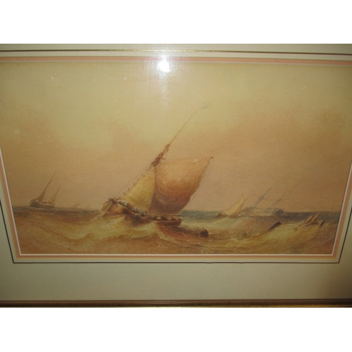 294 - Sidney Edward Paget (1860-1908) Seascape watercolour, signed on middle sail, approx. image size 32x5... 