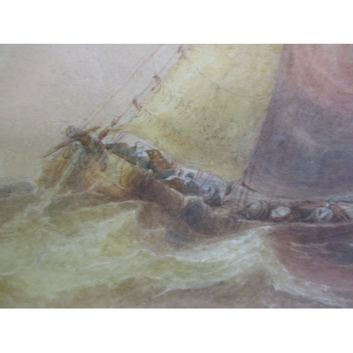 294 - Sidney Edward Paget (1860-1908) Seascape watercolour, signed on middle sail, approx. image size 32x5... 