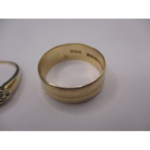 67 - Five 9ct yellow gold dress rings, approx. gross parcel weight 14.7g, some with damage so sold as scr... 