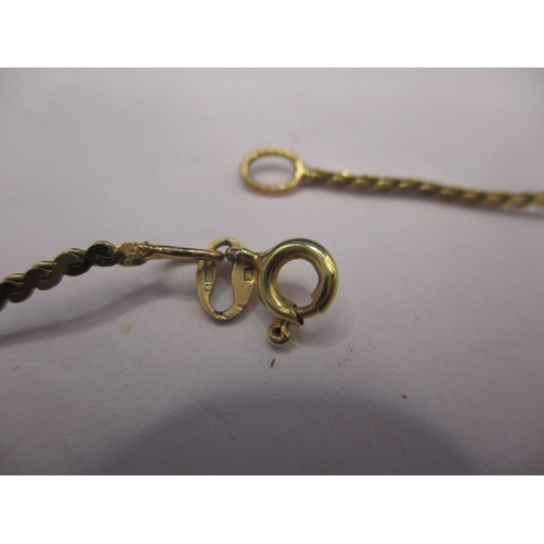 112 - Two vintage yellow gold necklaces, approx. lengths 40cm & 56cm, approx. parcel weight 14.1g, both in... 