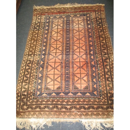 332 - A vintage hand woven Afghan wool rug, approx. size 170x120cm, in pre-owned condition with some fadin... 