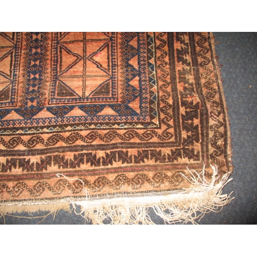 332 - A vintage hand woven Afghan wool rug, approx. size 170x120cm, in pre-owned condition with some fadin... 