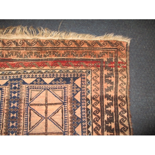 332 - A vintage hand woven Afghan wool rug, approx. size 170x120cm, in pre-owned condition with some fadin... 