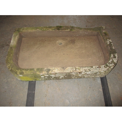 320 - A large hand carved limestone trough sink, some chipping but in over all good condition ,approx. siz... 