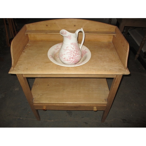 308 - A late 19th century waxed pine wash stand, approx. size 80cm Wide, 96 cm High, 44 cm Deep in good us... 