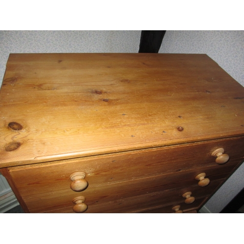 310 - A natural pine chest of 6 straight drawers, in good pre-owned condition. Approximate width 84cm, hei... 