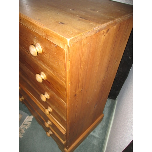 310 - A natural pine chest of 6 straight drawers, in good pre-owned condition. Approximate width 84cm, hei... 