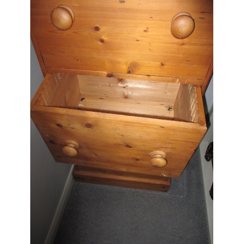 311 - A natural pine chest of 3 narrow deep drawers, in good pre-owned condition. Approximate height 121cm... 