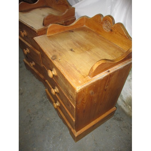 312 - A pair of natural pine bedside cabinets, in good used condition. Approximate drawer height 60cm