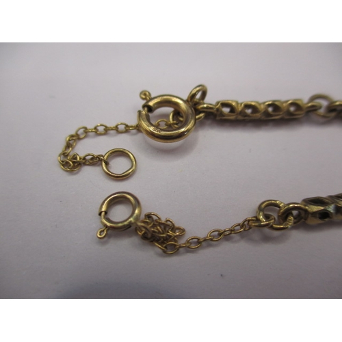 122 - Two 9ct gold necklace chains, approx. linear lengths 44 & 39cm, approx. parcel weight 19g, both in g... 