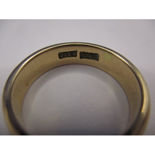 72 - A vintage 22ct yellow gold wedding band, approx. ring size ‘L’ approx. width 4.75mm, approx. weight ... 