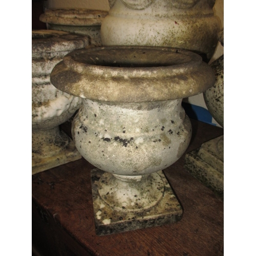 325 - 5 Antique hand  carved Italian Carrara marble garden urns all dating C1920, in good used condition w... 