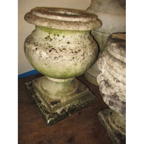 325 - 5 Antique hand  carved Italian Carrara marble garden urns all dating C1920, in good used condition w... 