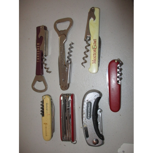 67 - A parcel of vintage pocket knives and bottle openers. In used condition