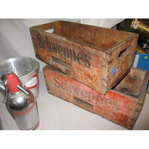 75 - Quantity of drink related items to include champagne buckets and bottle crates. Age related wear