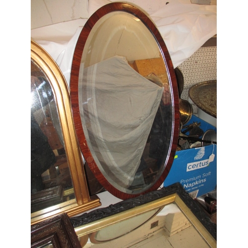 76 - 7 vintage mirrors to include a Gillette blades advertising mirrors. Approximate size of the over man... 