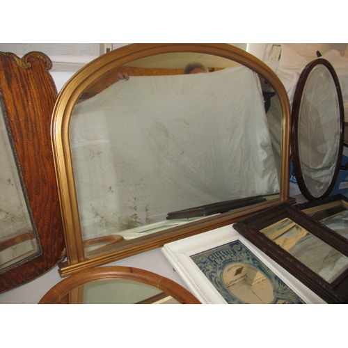 76 - 7 vintage mirrors to include a Gillette blades advertising mirrors. Approximate size of the over man... 