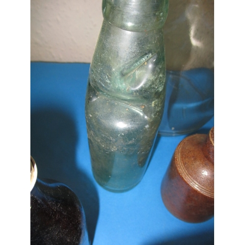 83 - A parcel of vintage bottles and pots, to include a Foxearth mineral water example, all in used condi... 