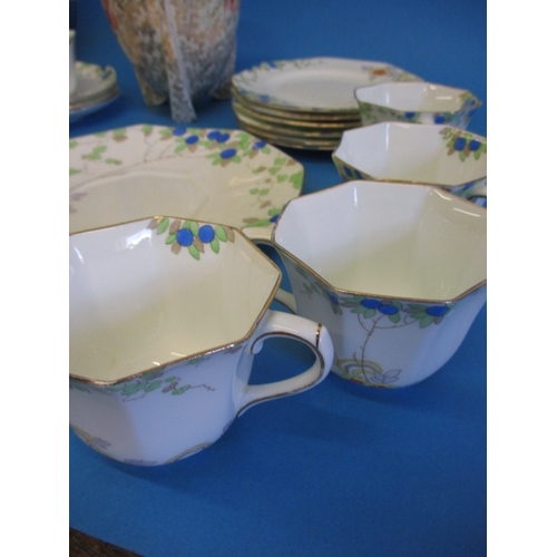 91 - A Royal Doulton 6 place tea set in the H3958 design and a A J Wilkinson Celtic rose design biscuit b... 