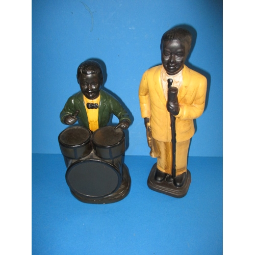 95 - Two ceramic musician figures, both in good used condition, approx. height of tallest 35cm