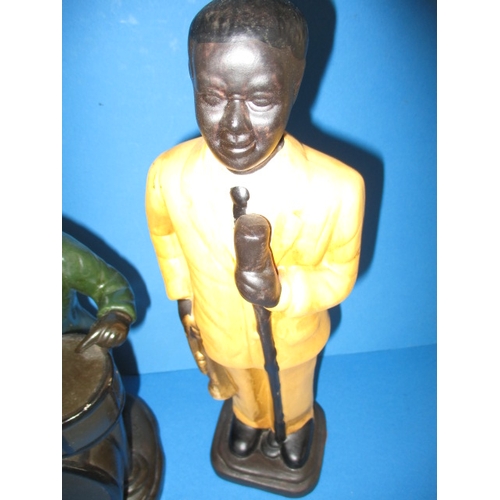 95 - Two ceramic musician figures, both in good used condition, approx. height of tallest 35cm