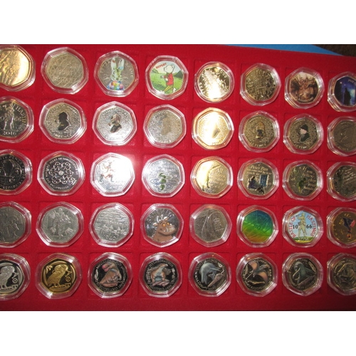 97 - A very large quantity of collectable 50p coins, to include 1 silver proof Beatrix Potter example  so... 