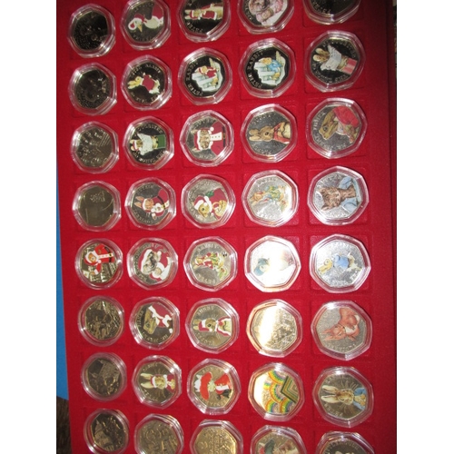 97 - A very large quantity of collectable 50p coins, to include 1 silver proof Beatrix Potter example  so... 