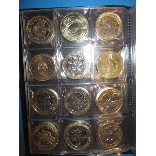 99 - A large quantity of collectable £2 coins, some in uncirculated condition in packaging, over 75 in to... 