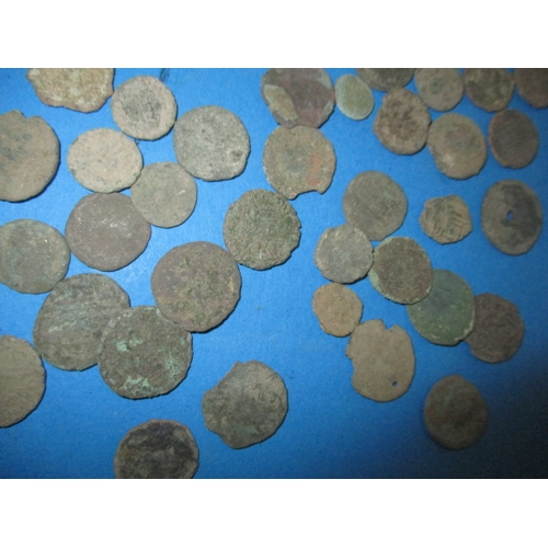 102 - A parcel of metal detector coin finds, to include Roman and later examples, all in well used conditi... 