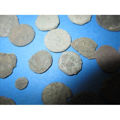 102 - A parcel of metal detector coin finds, to include Roman and later examples, all in well used conditi... 