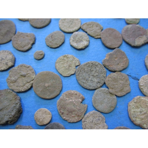 102 - A parcel of metal detector coin finds, to include Roman and later examples, all in well used conditi... 