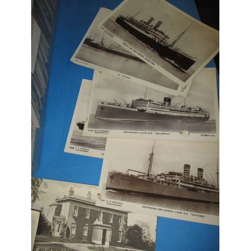 167 - A quantity of vintage postcards, to include shipping and topographical examples, all in used conditi... 