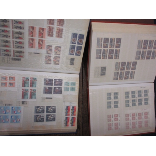 178 - A very large quantity of World stamps, to include mint examples, quads and variants, 16 albums in to... 