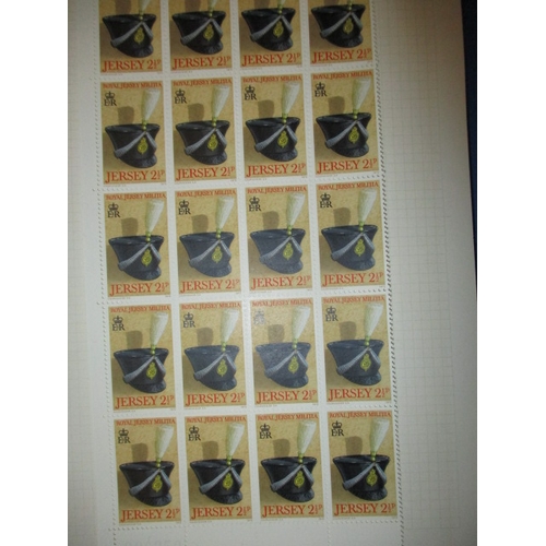 180 - A very large quantity of mainly Jersey & Isle of Man stamps, to include mint examples, part sheet, q... 