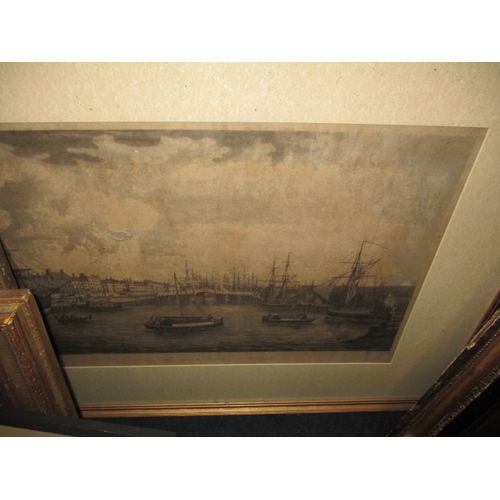 187 - A quantity of antique and later pictures and frames, to include a large 19th century engraving of Gt... 