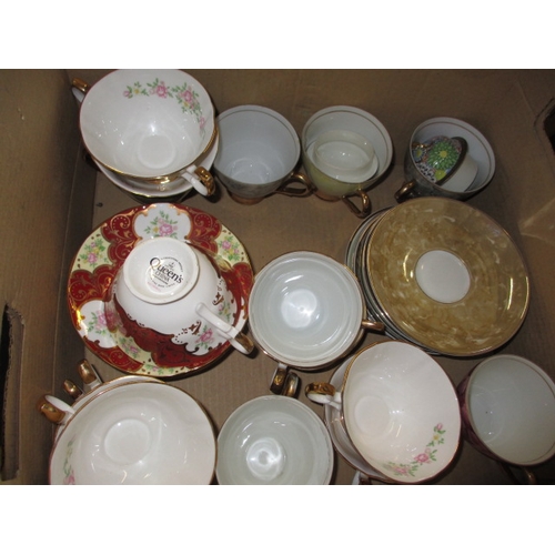 200 - A quantity of vintage chine tea wares, various styles and ages, most in good used condition but one ... 