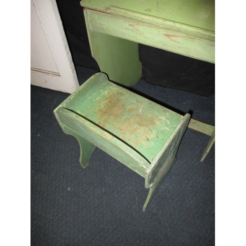 210 - A vintage childs desk and chair, in pre-owned condition with use-related marks