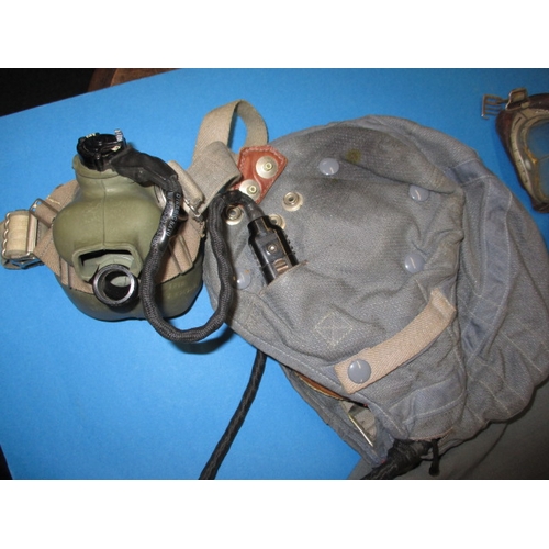 223 - A vintage Military MK. 7 lightweight flying suit, with helmet and goggles, all in used condition