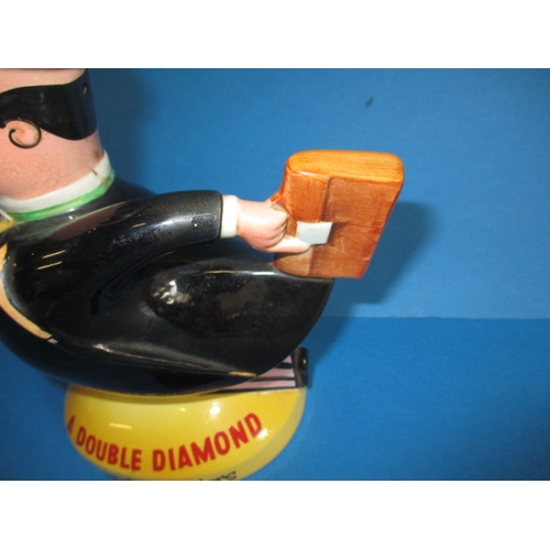 199 - A genuine Beswick Double Diamond running man, having a very small flake to underside of hat rim but ... 