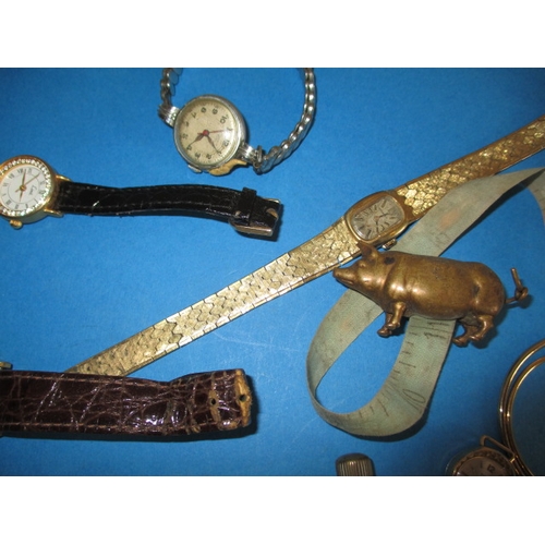 207 - A parcel of interesting miscellanea to include gold and silver items, watches costume jewellery and ... 